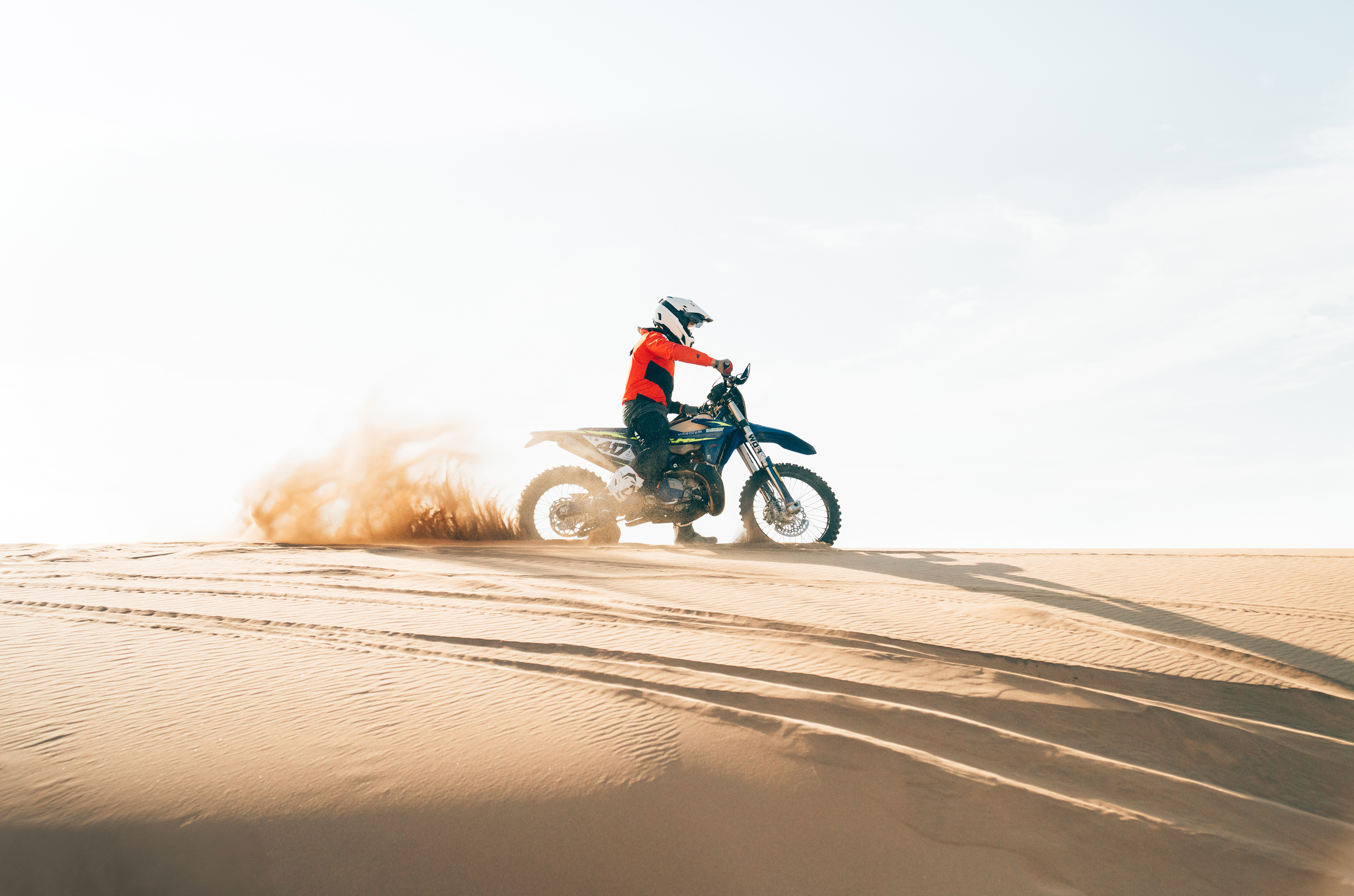 Motorcycle in the desert